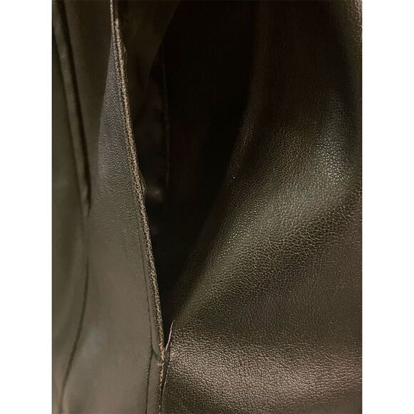 Vintage Women's Brown Faux Leather Jacket Size 1X Plus Size Y2K 2000s - Picture 5 of 6